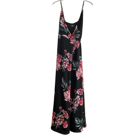 Lulus Dresses & Skirts - Lulus black floral wrap maxi dress. Size small. GUC